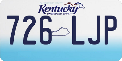 KY license plate 726LJP