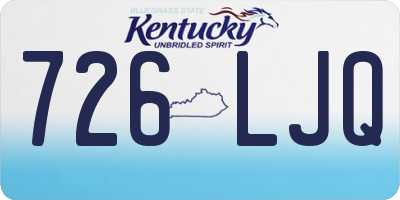 KY license plate 726LJQ
