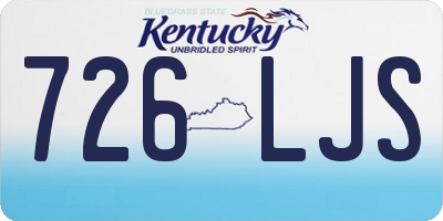 KY license plate 726LJS