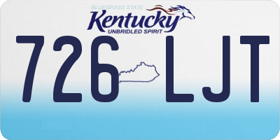 KY license plate 726LJT