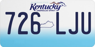 KY license plate 726LJU