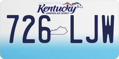 KY license plate 726LJW