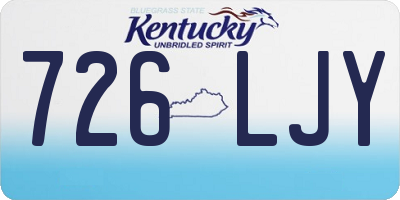 KY license plate 726LJY