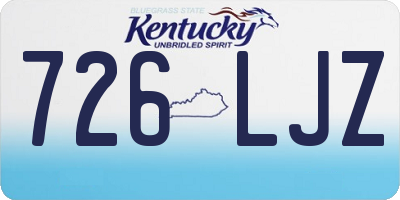 KY license plate 726LJZ