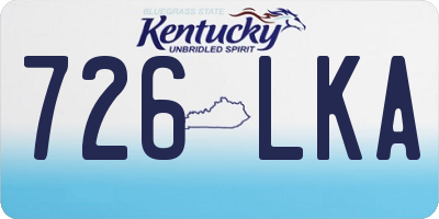 KY license plate 726LKA