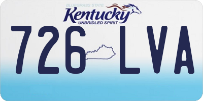 KY license plate 726LVA