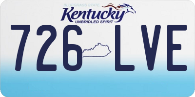 KY license plate 726LVE
