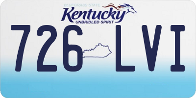 KY license plate 726LVI