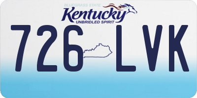 KY license plate 726LVK