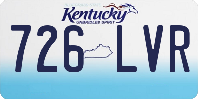 KY license plate 726LVR