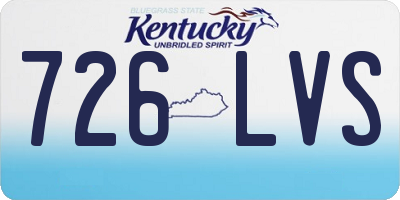 KY license plate 726LVS