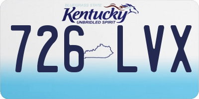 KY license plate 726LVX