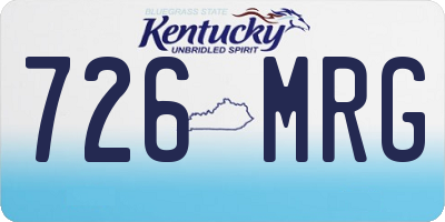 KY license plate 726MRG