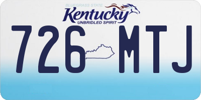 KY license plate 726MTJ