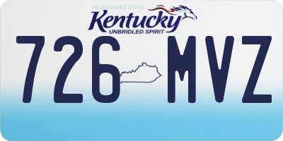 KY license plate 726MVZ