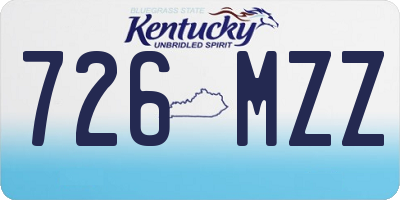 KY license plate 726MZZ