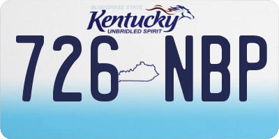 KY license plate 726NBP