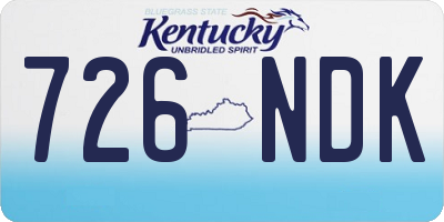 KY license plate 726NDK