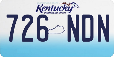 KY license plate 726NDN