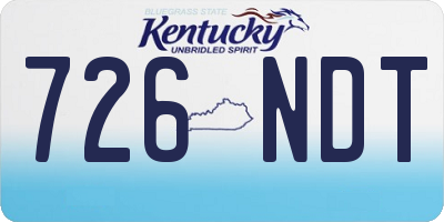 KY license plate 726NDT