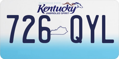 KY license plate 726QYL