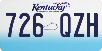 KY license plate 726QZH