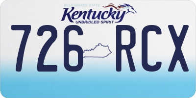 KY license plate 726RCX