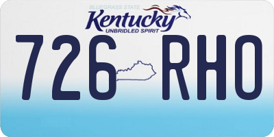 KY license plate 726RHO