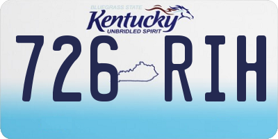KY license plate 726RIH
