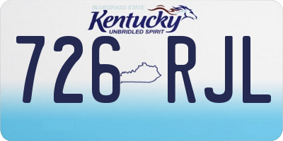 KY license plate 726RJL