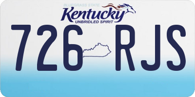 KY license plate 726RJS
