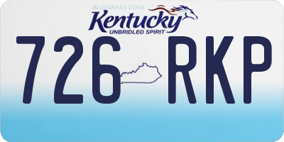 KY license plate 726RKP