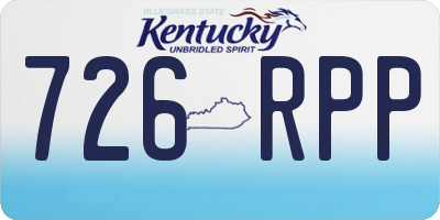 KY license plate 726RPP