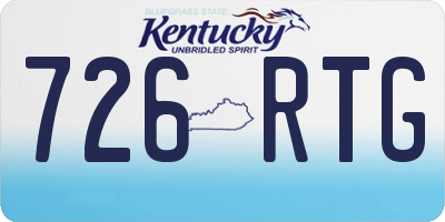 KY license plate 726RTG