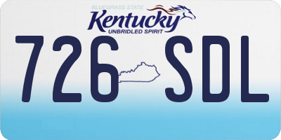 KY license plate 726SDL