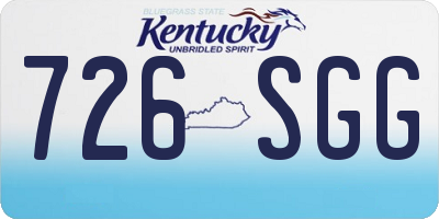KY license plate 726SGG