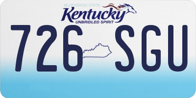 KY license plate 726SGU