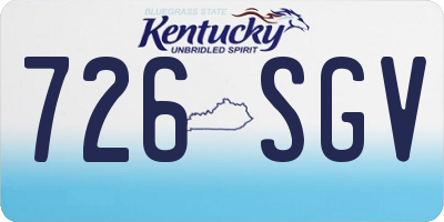 KY license plate 726SGV