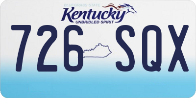 KY license plate 726SQX