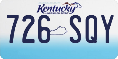 KY license plate 726SQY