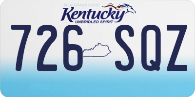 KY license plate 726SQZ