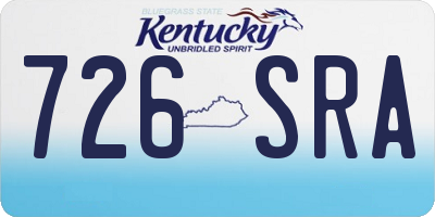 KY license plate 726SRA
