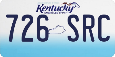 KY license plate 726SRC