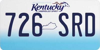 KY license plate 726SRD