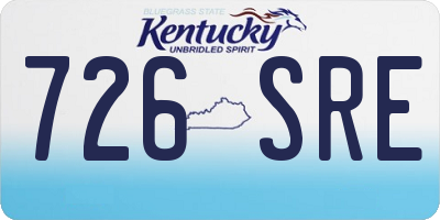 KY license plate 726SRE