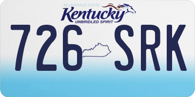 KY license plate 726SRK