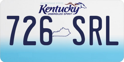 KY license plate 726SRL