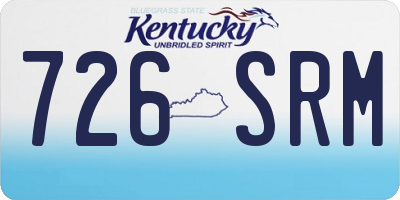 KY license plate 726SRM