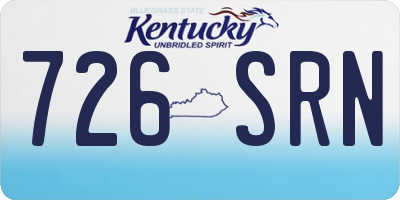 KY license plate 726SRN