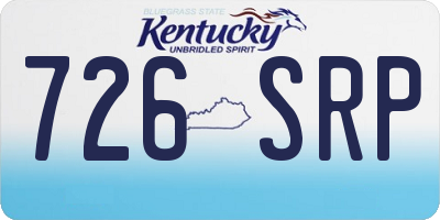 KY license plate 726SRP